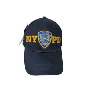 New York Police NYPD 9/11 Memorial Strapback Hat Black Embroidered Logo NWT